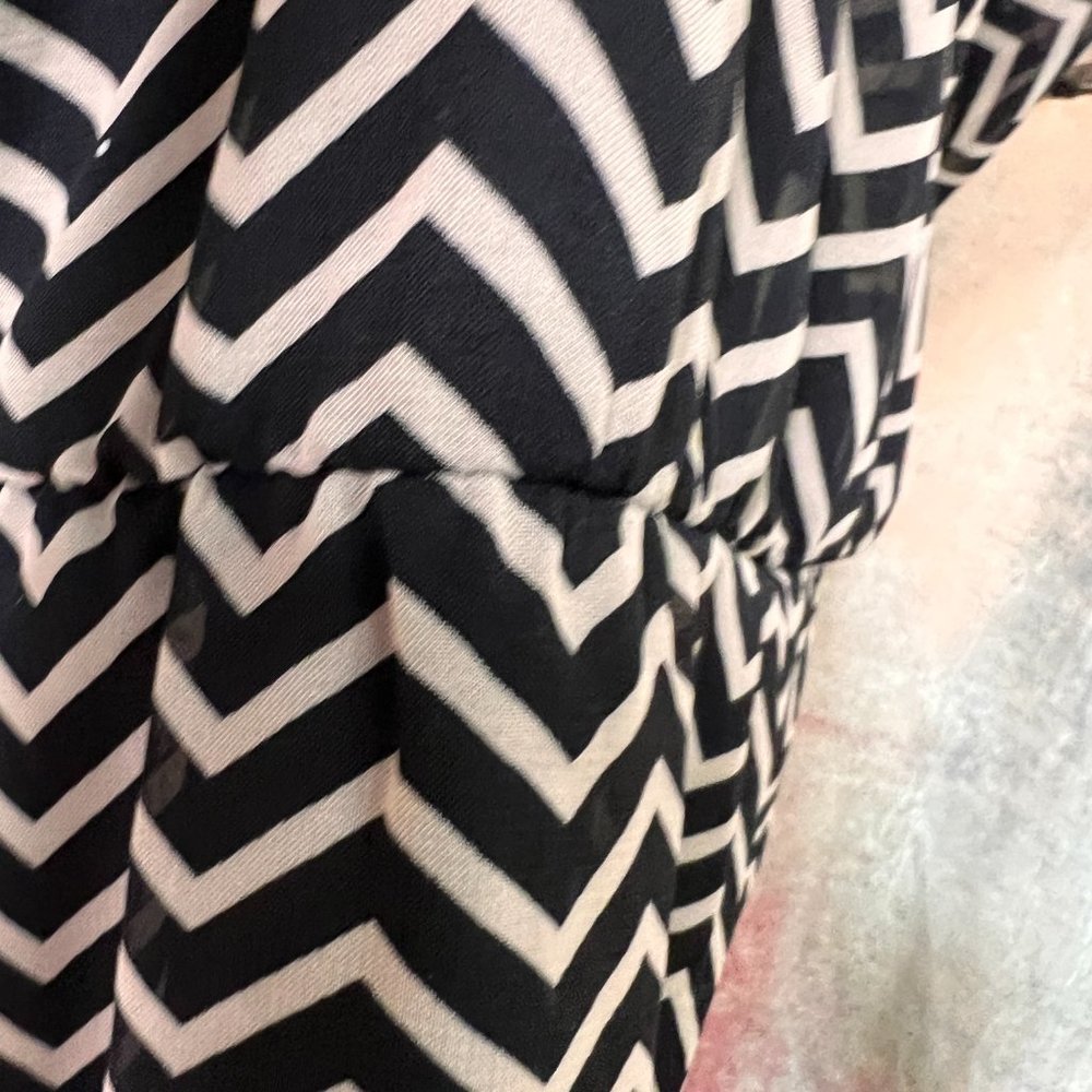 Tacera Stylish Zigzag Pattern Plus Size Chiffon D… - image 6